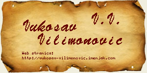 Vukosav Vilimonović vizit kartica
